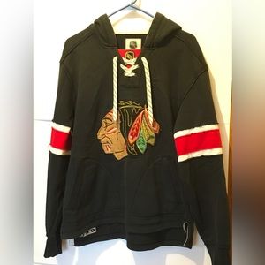 NHL Chicago Blackhawks - CCM Pullover Hoodie Sweatshirt - Black - Mens - Medium